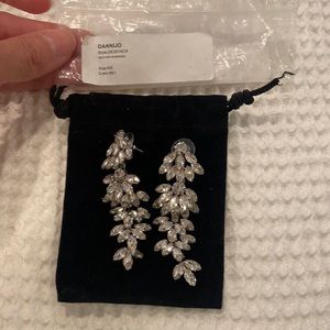 NEW Dannijo Heather Rhinestone waterfall Earrings from Revolve never worn